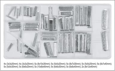 Клини до пасових роликів YATO різних розмірів, 60 шт [24]