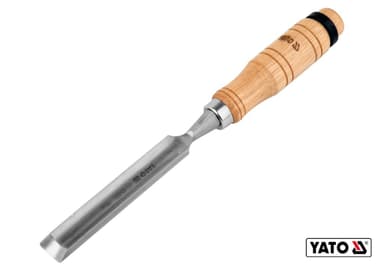 Стамеска напівкругла YATO : b= 19 мм, клинок- 125 мм, дерев'яна ручка- 112 мм [12/48]