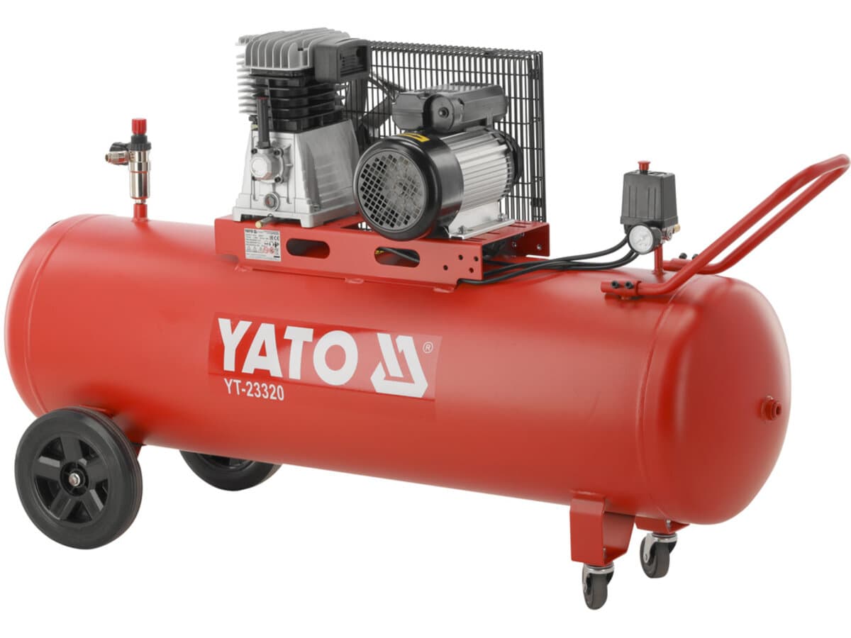 Компресор мережевий YATO 230 В, 2,2 кВт, тиск ≤ 8 Bar, под. повітря- 360 л/хв, ресивер- 200 л [1]