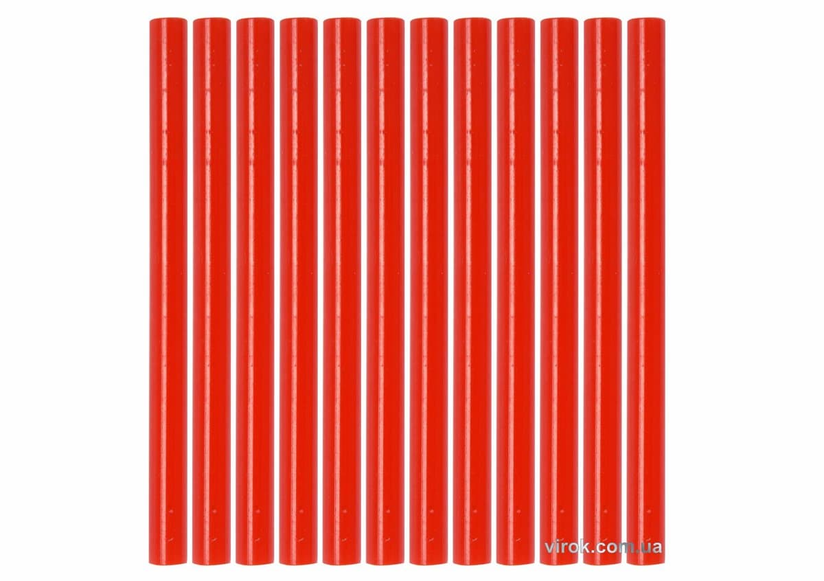 Стержні клейові YATO Ø=7,2 x 100 мм, червоні : уп. 12 шт. [50]