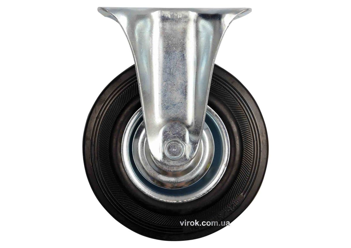 Колесо до візка Ø= 200 мм, b= 46 мм VOREL зі штивною опорою; h= 235 мм, навантаж.- 150 кг [8]
