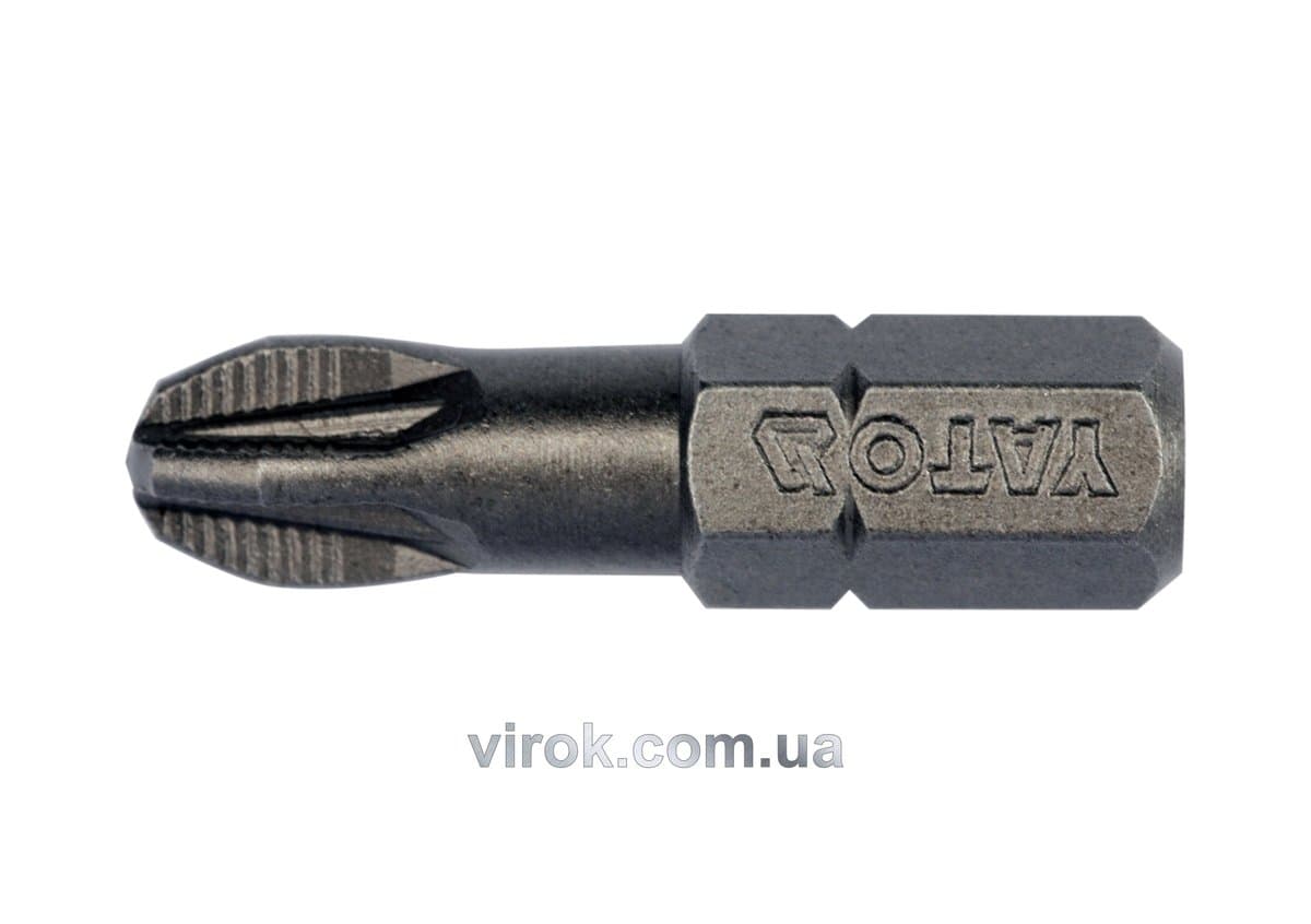 Насадка викруткова YATO : "Pozidriv" РZ3 x 25 мм. HEX 1/4". 10 (Уп/Шт.) [25/200]