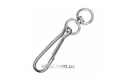 Карабін пружинний з вертлюгом гальванічний №55