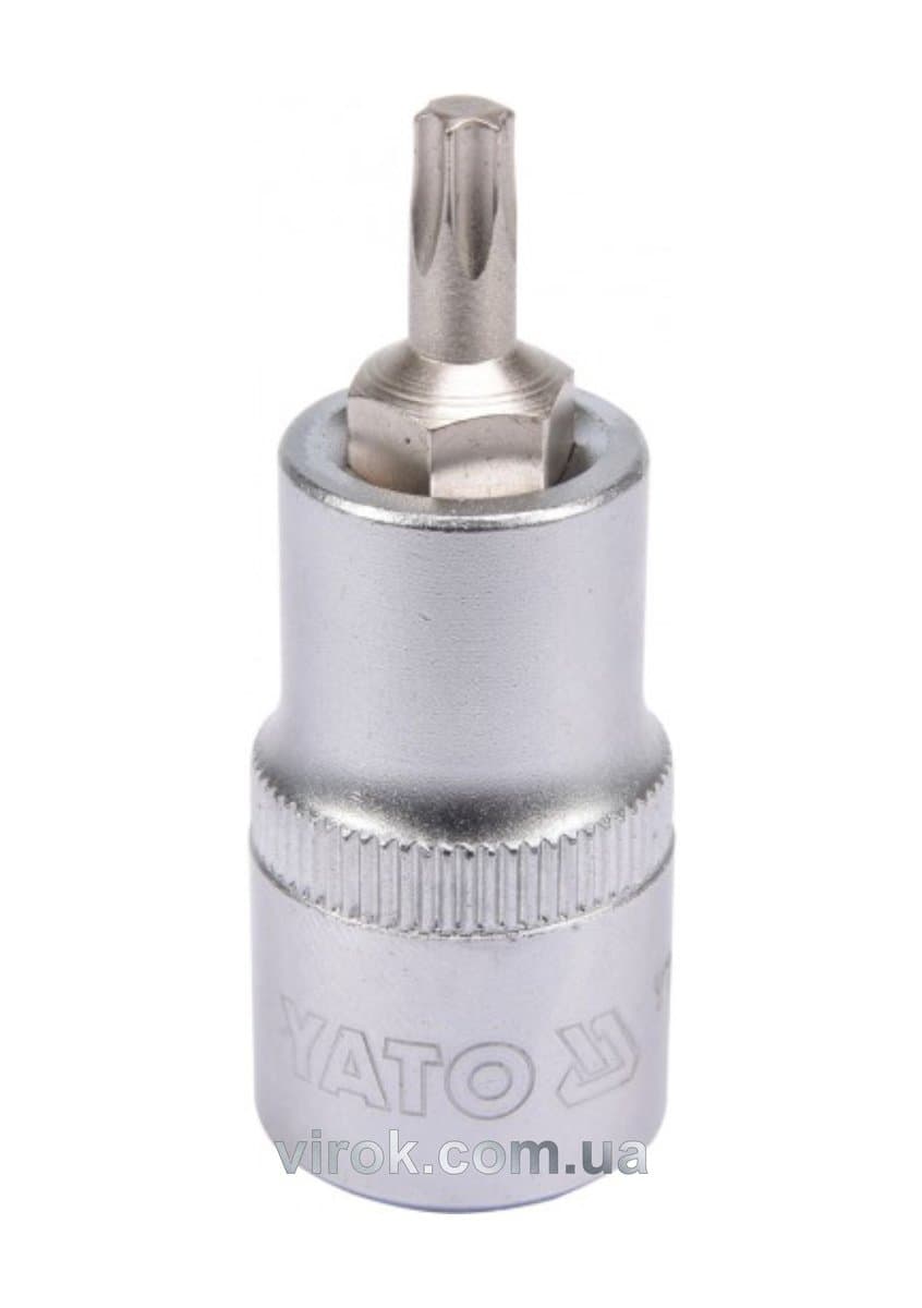 Головка торцева YATO квадрат 1/2 "TORX" Т27, L= 55 мм [40/240]