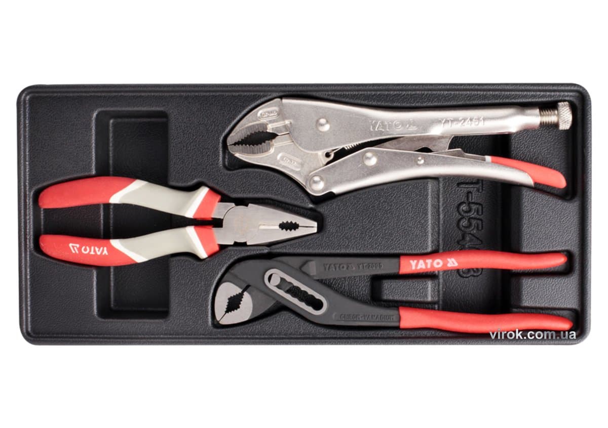 Вклад до інструментальної шафи YATO : плоскогубці, кліщі. 3 Шт. [8]