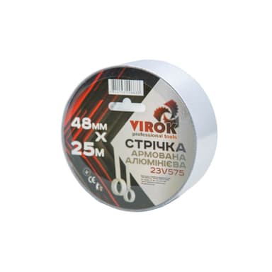 Стрічка армована алюмінієва клейка VIROK 48мм х 25 м. х 150 мкм. [36]