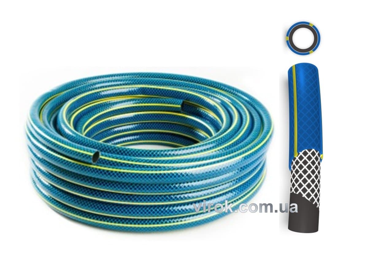 Шланг ПХВ водяний , присадиб. "BOS" з роб. тиск. 0,8 МПа, Ø=1/2", t=1,4 мм, l= 30 м