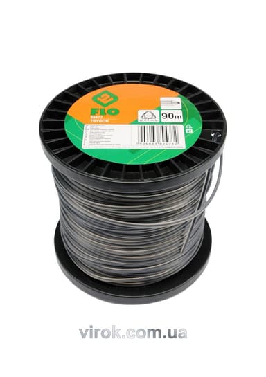 Жилка для тримера трикутник FLO : Ø= 2,4 мм; l= 90 м (бобіна) [10/20]