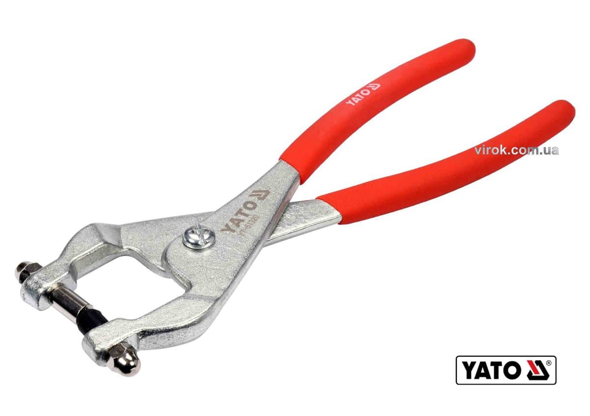 Кліщі для проколювання отворів в металев. листах t≤ 0.8 мм YATO отворів Ø=3,2мм, L= 240мм [5/30]