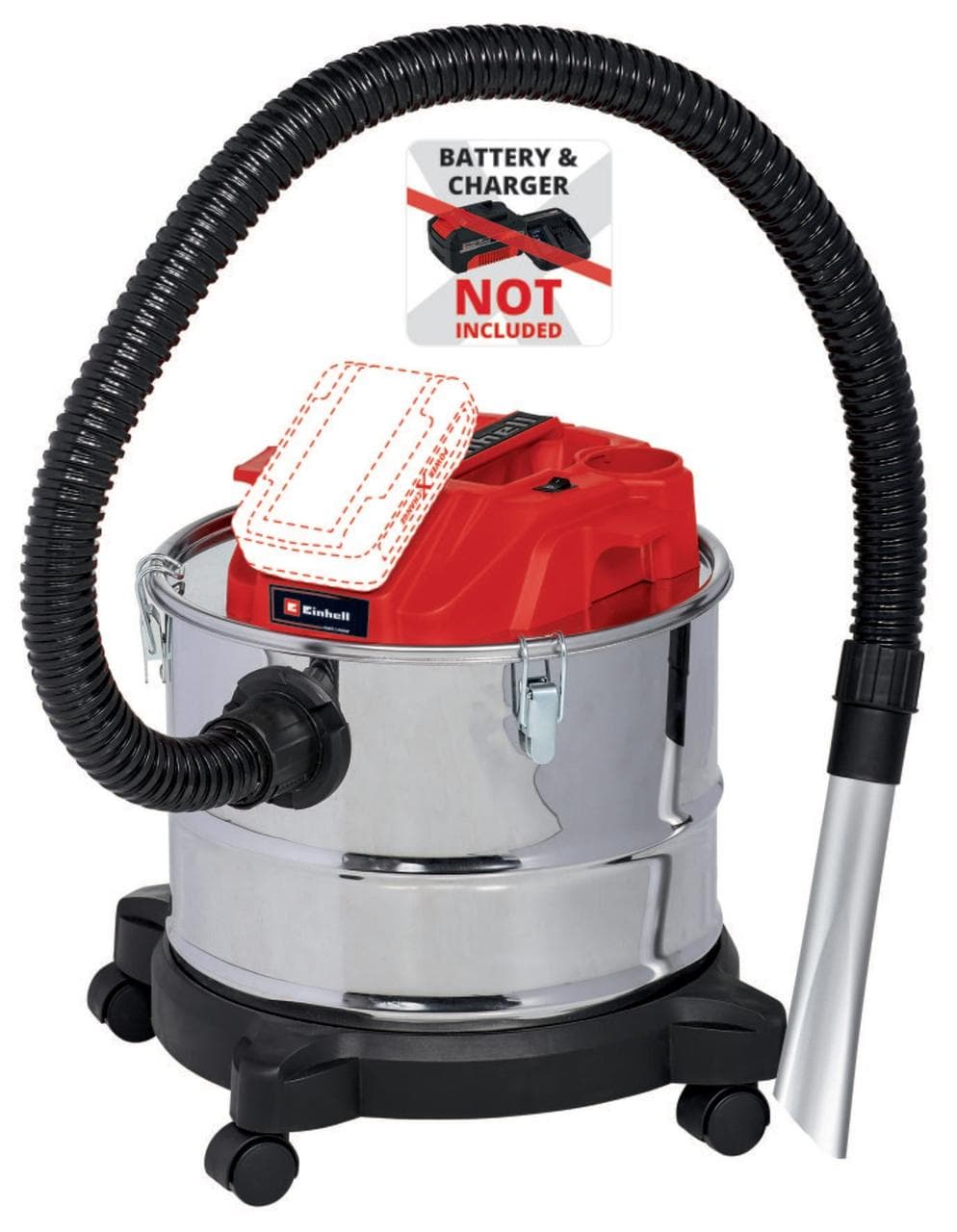 Пилосос для золи акумуляторний Einhell TE-AV 18/15 Li C - Solo (2351700)