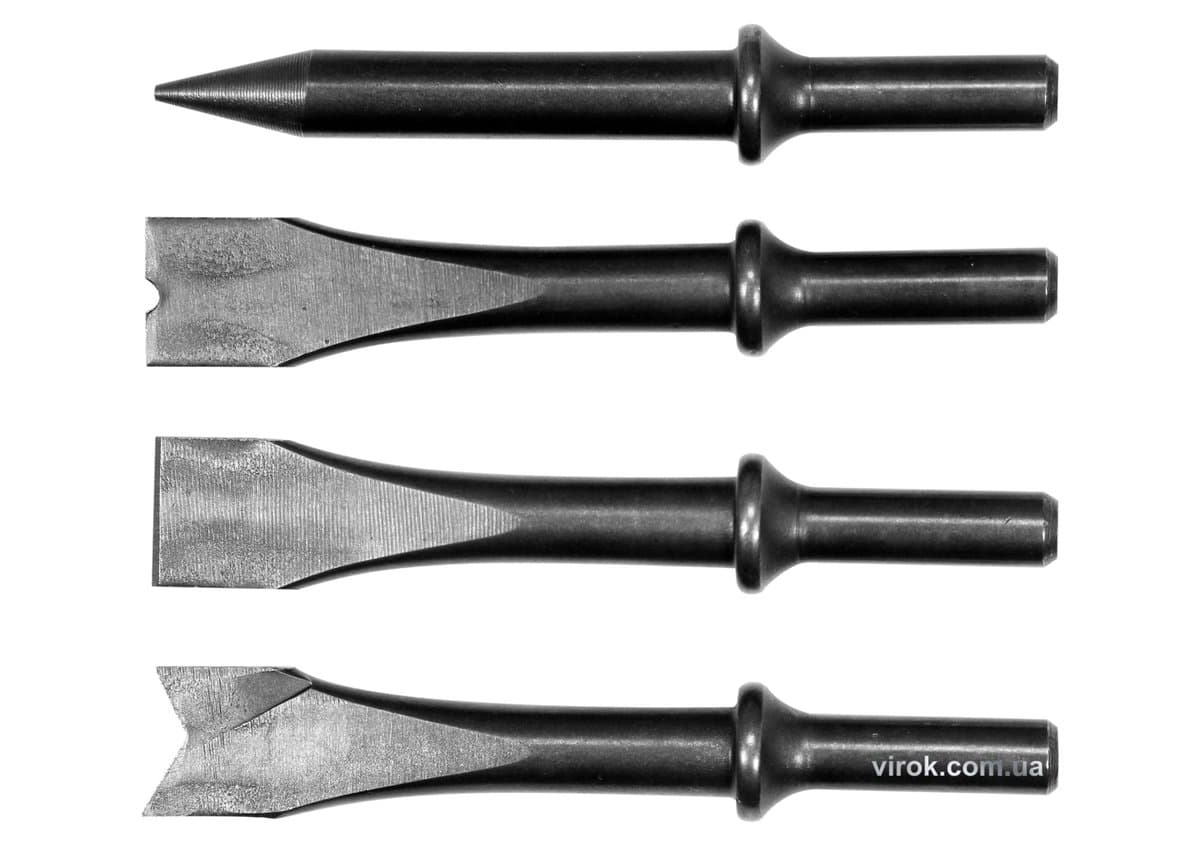 Долота і зубила l= 120 мм YATO до пневматичного молотка YT-0990 і 81133, компл. 4 шт. [50]