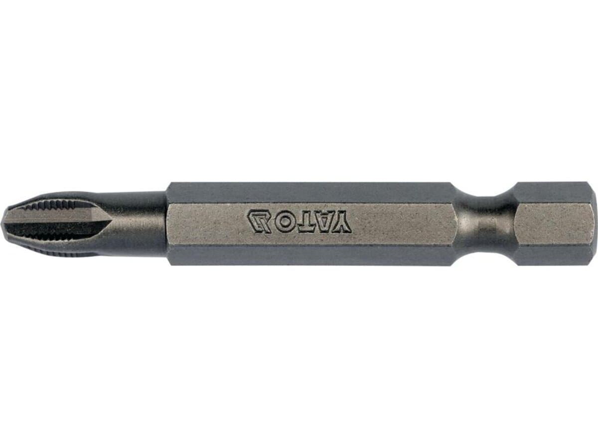 Насадка викруткова з NON SLIP SYSTEM хрестовидним шліцом YATO: PН3 x 50 мм. шпиндель HEX 1/4". 10 шт