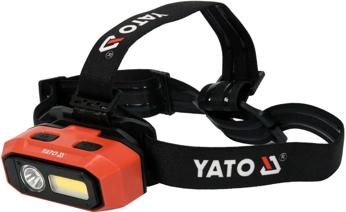 Ліхтар на чоло COB-діодний YATO;живл.від Li-Ion акумулят 3,7В 2200 мАгод,800 Lm,з датчиком руху