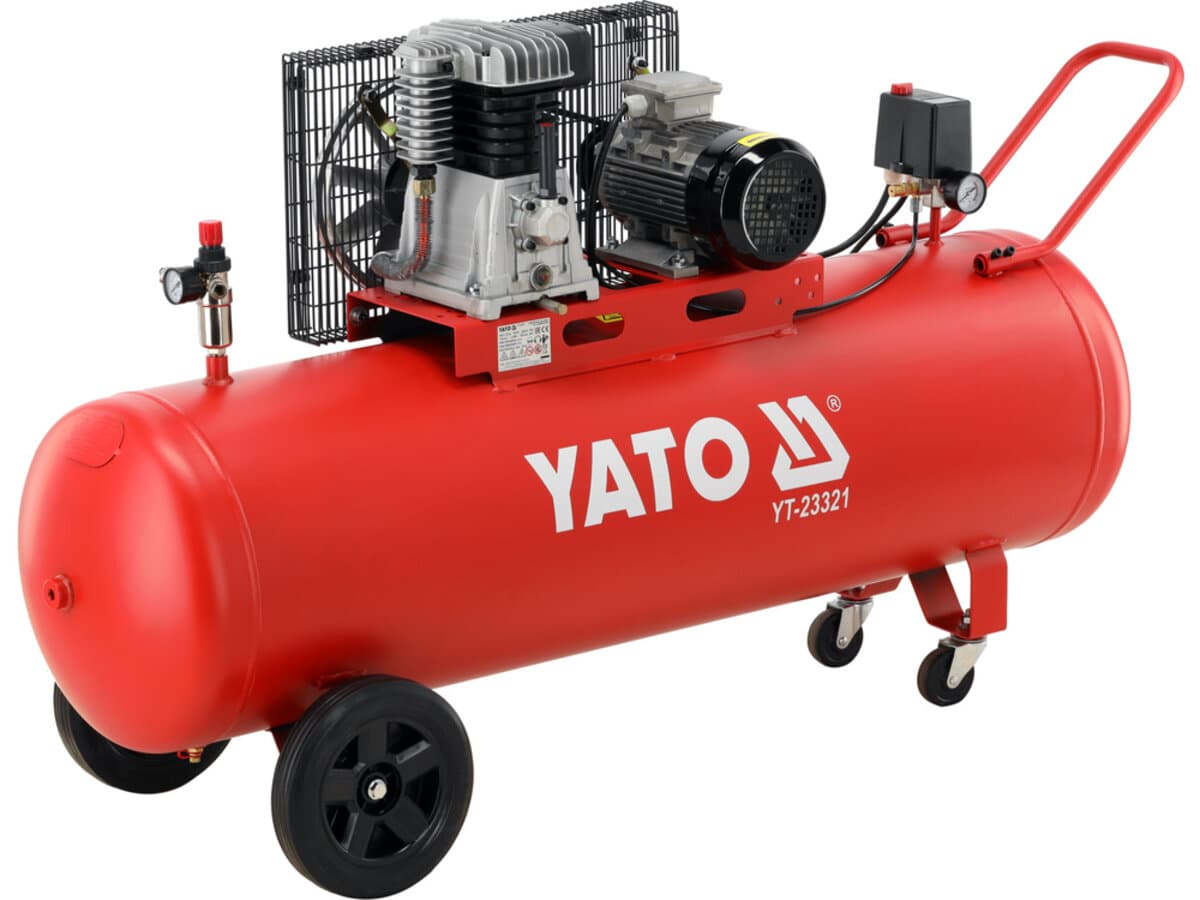 Компресор мережевий YATO 380 В, 2,2 кВт, тиск ≤ 10 Bar, под. повітря- 400 л/хв, ресивер- 200 л [1]