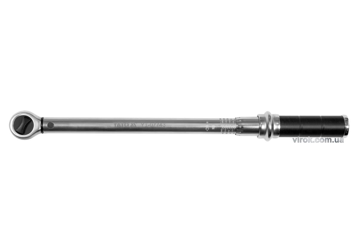 Ключ динамометричний YATO : квадрат 1/2", F= 40- 200 Нм, L= 445-465 мм [12]