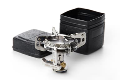 Портативний газовий пальник для кемпінгу Конфорка розкладний з п'єзопідпалювачем 75*75*75мм СИЛА