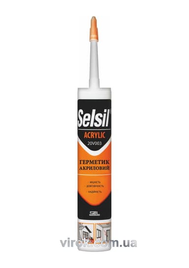 Герметик акриловий SELSIL (Чорний) V310 мл [25]