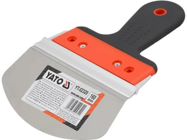 Шпатель овальний YATO до відра 165х 85 мм з нержавіючої сталі, l= 250 мм, двокомпонент ручка [4]