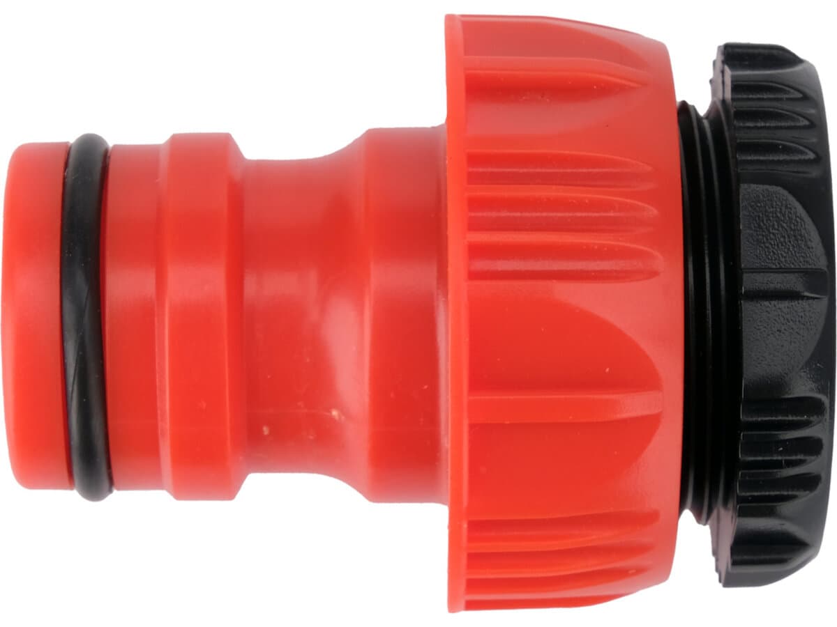 Адаптер сполучний з високим пропуском YATO водяних шлангів Ø= 1"- 3/4" з краном з ABS матеріала [12]