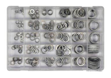 Шайби алюмінієві YATO, Ø= 5/9 - 28/36 мм, наб. 300 шт [5/20]