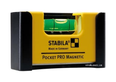 Рівень - міні STABILA Pocket PRO Magnetic магнітний : 7 х 2 х 4 см, 1 капсула, кріп-чохол