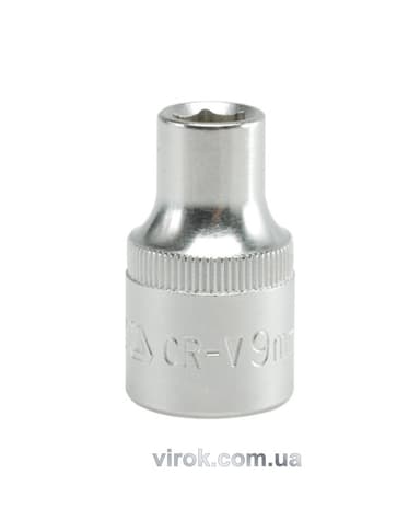 Головка торцева 6-гранна YATO : квадрат 1/2", М= 9 мм, L= 38 мм [12/120/240]