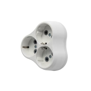 Вилка розгалужувальна електромережева VIROK на 3 гнізда 16А/250V з заземленням