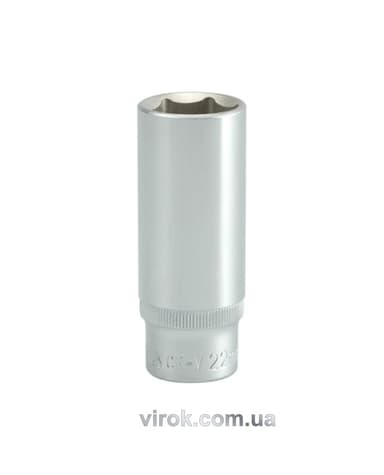 Головка торцева 6-гранна YATO : подовжена, квадрат 1/2", М= 22 мм, L= 76 мм [12/60/120]