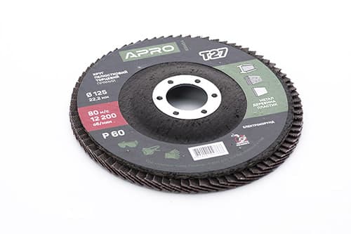 Коло пелюстково-торцеве Р60 пряме 125мм (Т27) (КПТ) APRO