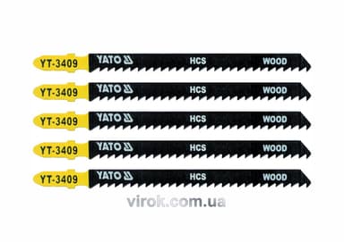 Полотно для електролобзика(дерево) YATO : 8TPI, L= 115 мм. Уп. 5 Шт. [50/250]