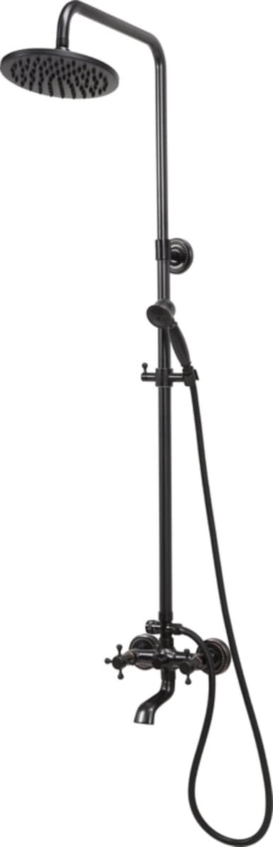 Душовий комплект RETRO BLACK 1 FALA : 2 функції, регульована висота 95-130 см [5]