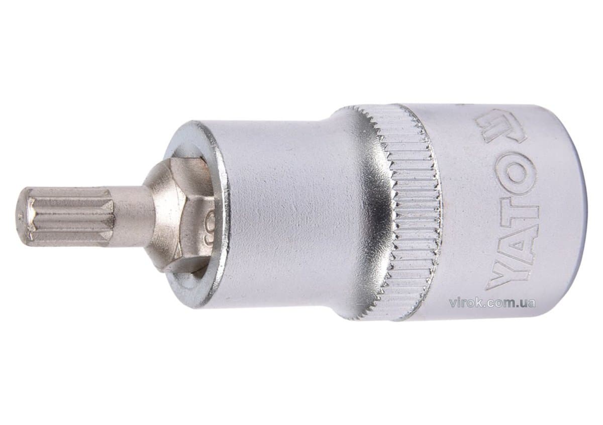 Головка торцева YATO квадрат 1/2 "SPLINE" M6, L= 55 мм [40/240]