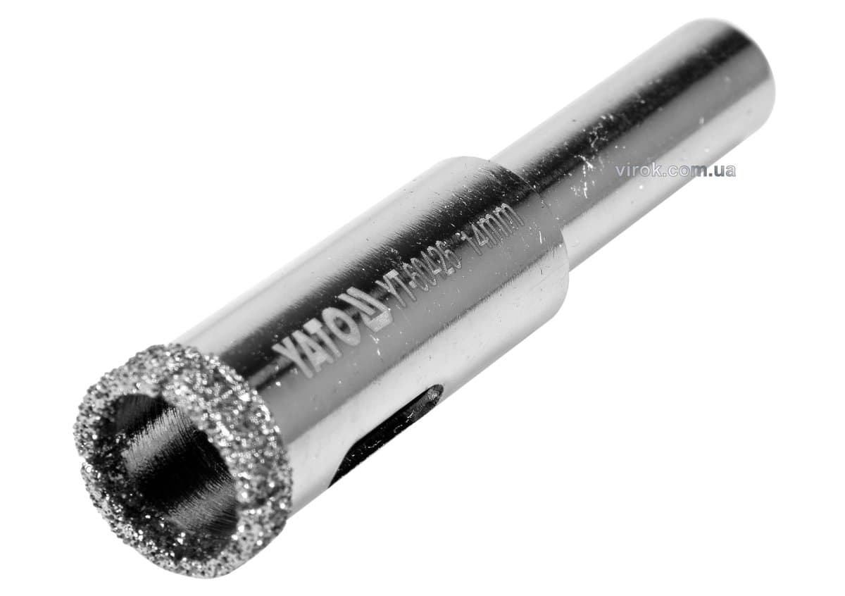 Свердло по гресу і кераміці YATO, Ø= 14 мм, при сухому і мокрому режимах [50/200]