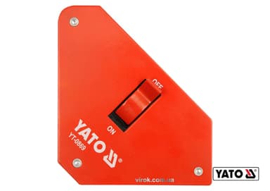 Струбцина магнітна для зварки з перемикачем YATO : 25 кг, 117 х 192 х 32 мм
