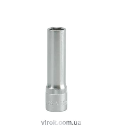 Головка торцева 6-гранна YATO : подовжена, квадрат 3/8", М= 10 мм, L= 63 мм [24/48/96]