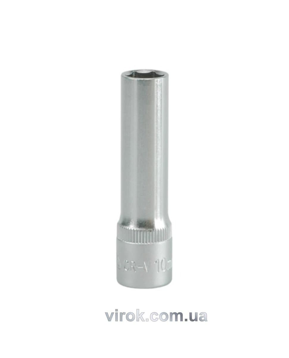 Головка торцева 6-гранна YATO : подовжена, квадрат 3/8", М= 10 мм, L= 63 мм [24/48/96]