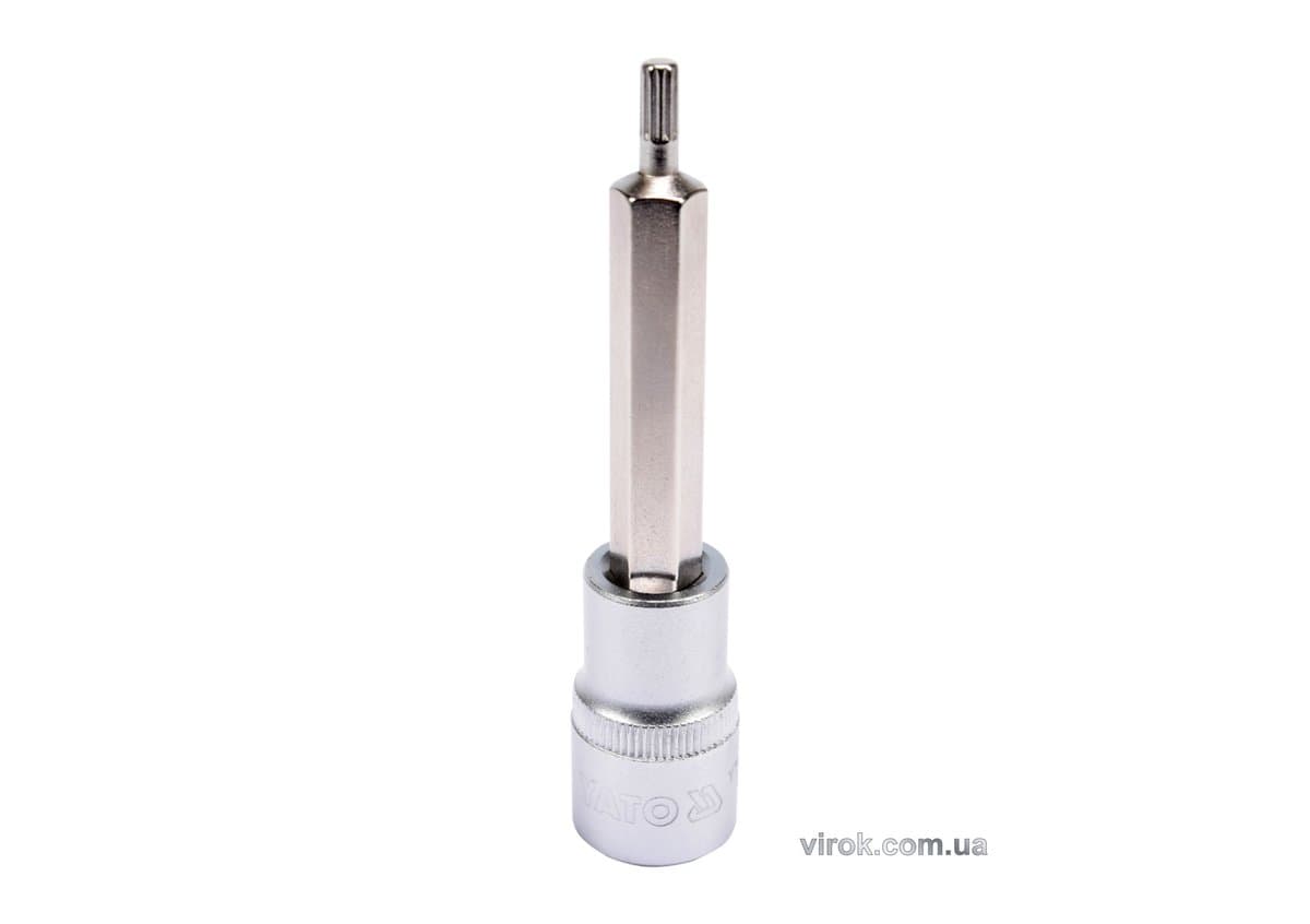 Головка торцева YATO квадрат 1/2 "SPLINE" подовжена M5, L= 100 мм [20/120]