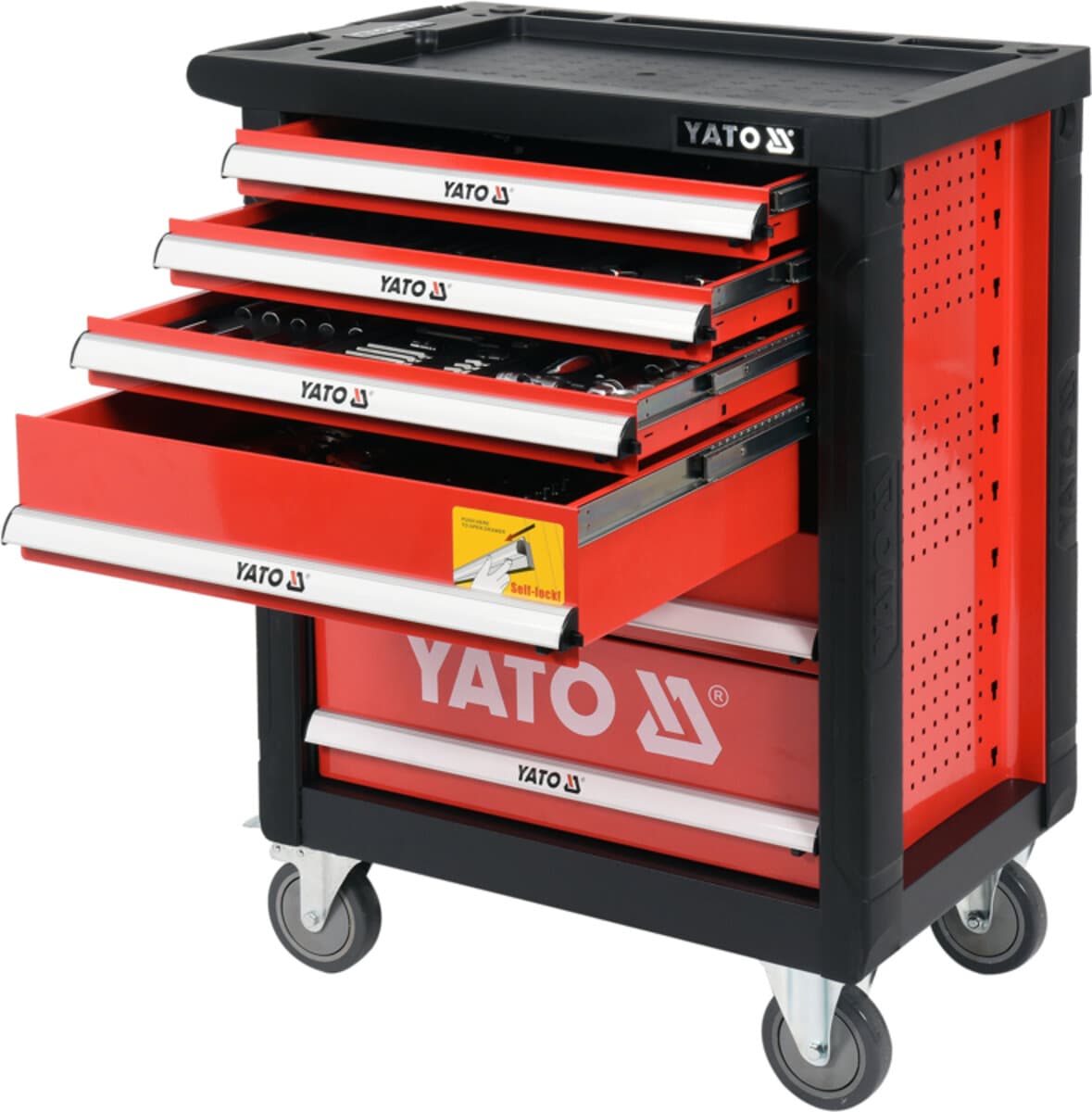 Шафа з інструментами YATO, на колесах, 6 шуфляд, 97x 77x 47 cм, набір 185 шт. [1]