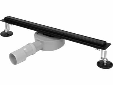 Трап підлоговий лінійний з нержавіючої сталі, чорний FALA SLIM BLACK; 50х 3х 7 см, сифон- 56 мм [5]