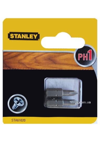 Насадка викруткова STANLEY : PH1 x 25 мм. Уп. 2 шт.