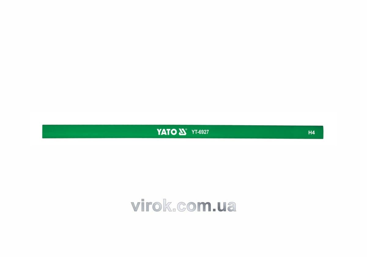 Олівець столярний YATO : зелений, L= 245 мм х 12 мм. уп. 144 шт. [8]
