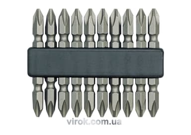 Насадка викруткова двостороння VOREL : PH2 x 60 мм, Cr-V. 10 (Шт/Уп.) [25/100]