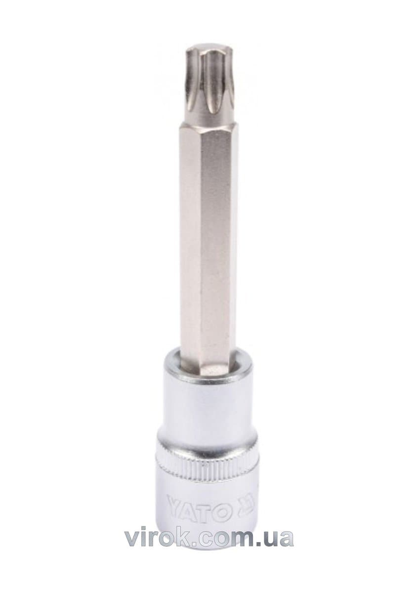 Головка торцева YATO квадрат 1/2 "TORX" подовжена Т50, L= 100 мм [20/120]