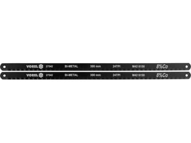 Полотно різальне по металу BI-метал VOREL M42+CrV6150+Co8%, 300х12,6х0,65 мм, 24 зуби/1", паков. 2шт