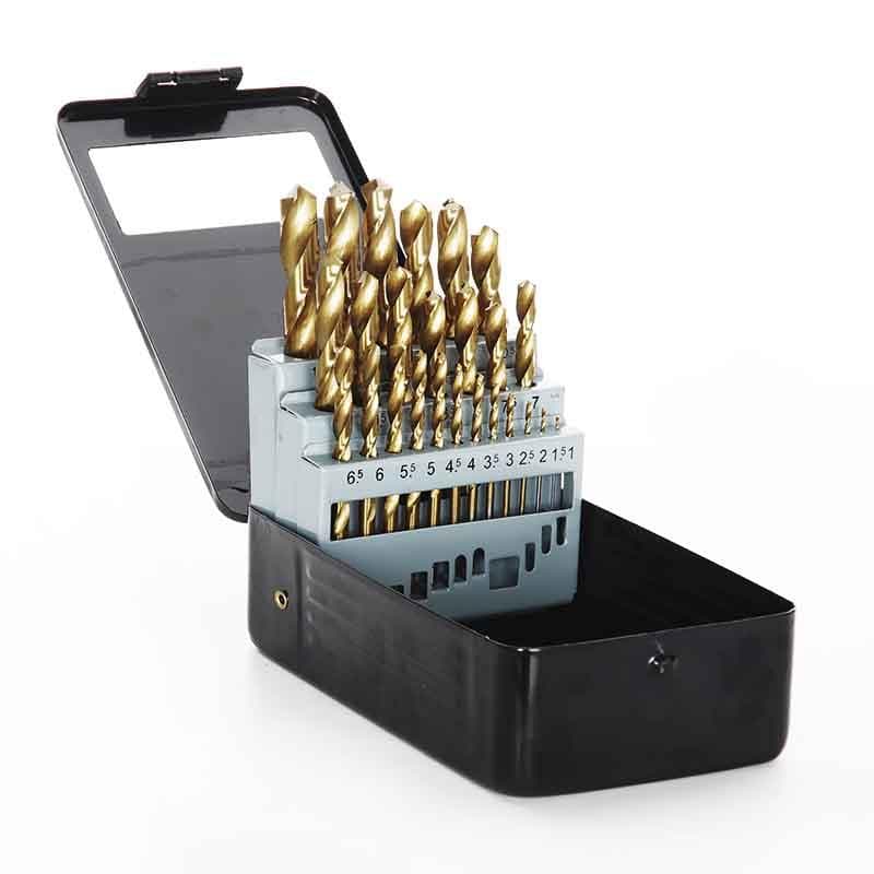 APRO Набір свердел для металу HSS титан метал бокс 1.0-13.0 мм 25 шт.