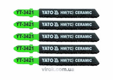 Полотно для електролобзика(кераміка) YATO : L= 75 мм. Уп. 5 Шт. [25/250]
