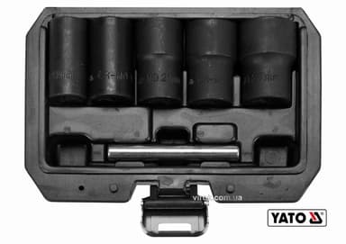 Набір екстракторів YATO : квадрат-1/2", М17-27 мм, Cr-Mo, для видалення зломаних гвинтів 6 Од. [10]