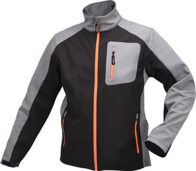 Куртка робоча SOFTSHELL YATO розмір XXXL, чорно-сіра, 3 кишені, 96% поліестер і 4% спандекс(DW)