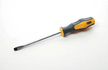 Викрутка шліцева обгумована рукоятка СrV SL8x150мм (плоска) (двокомпонентна) СИЛА