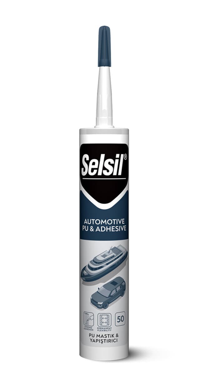 Герметик поліуретановий SELSIL PU 50 (Сірий) для дахів/будівництва/Автопромислов. П/В/Ф V280 мл [25]